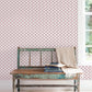 Trellis Positive Cranberry Wallpaper from the Secret Garden Collection by Galerie Wallcoverings