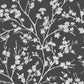 Wispy Branches Black Wallpaper from the Secret Garden Collection by Galerie Wallcoverings