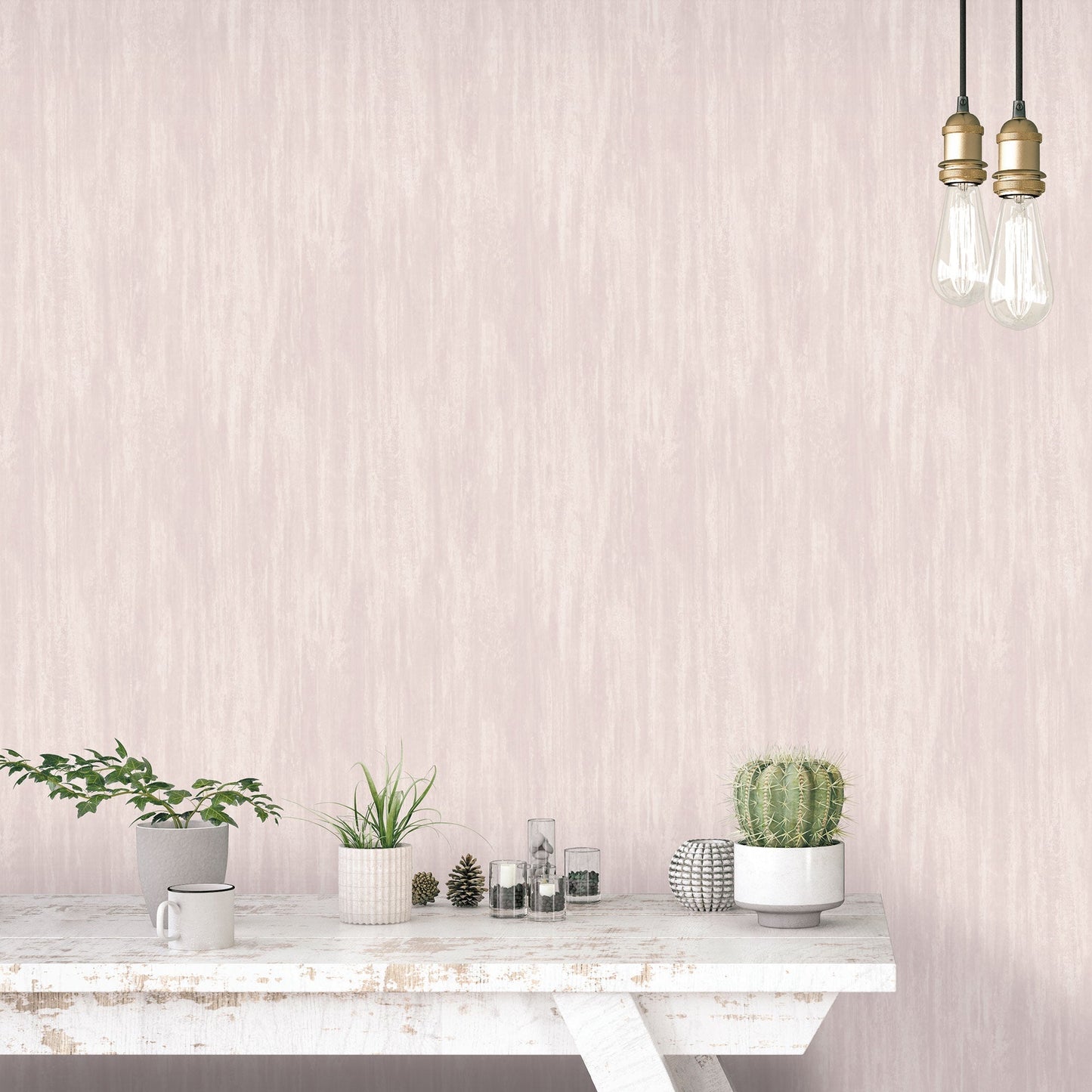 Wispy Texture Dusty Pink Wallpaper from the Secret Garden Collection by Galerie Wallcoverings