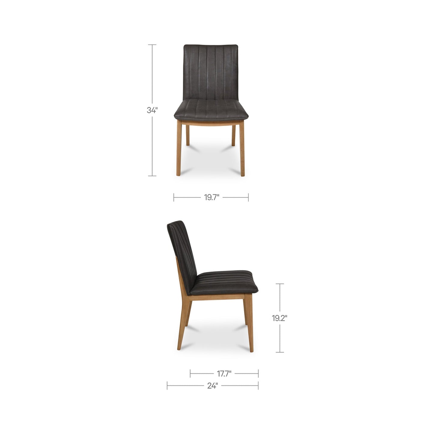 Demi Dining Chair Set Of 2 Moes Home Collection Mhc Go 1028 03 3