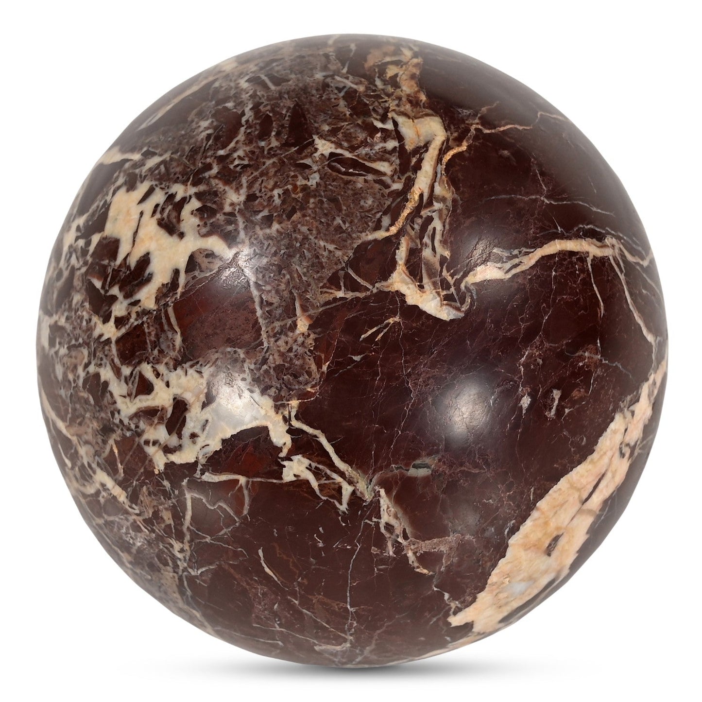 Odessa Sphere Tabletop Accent Red Levanto Marble 2