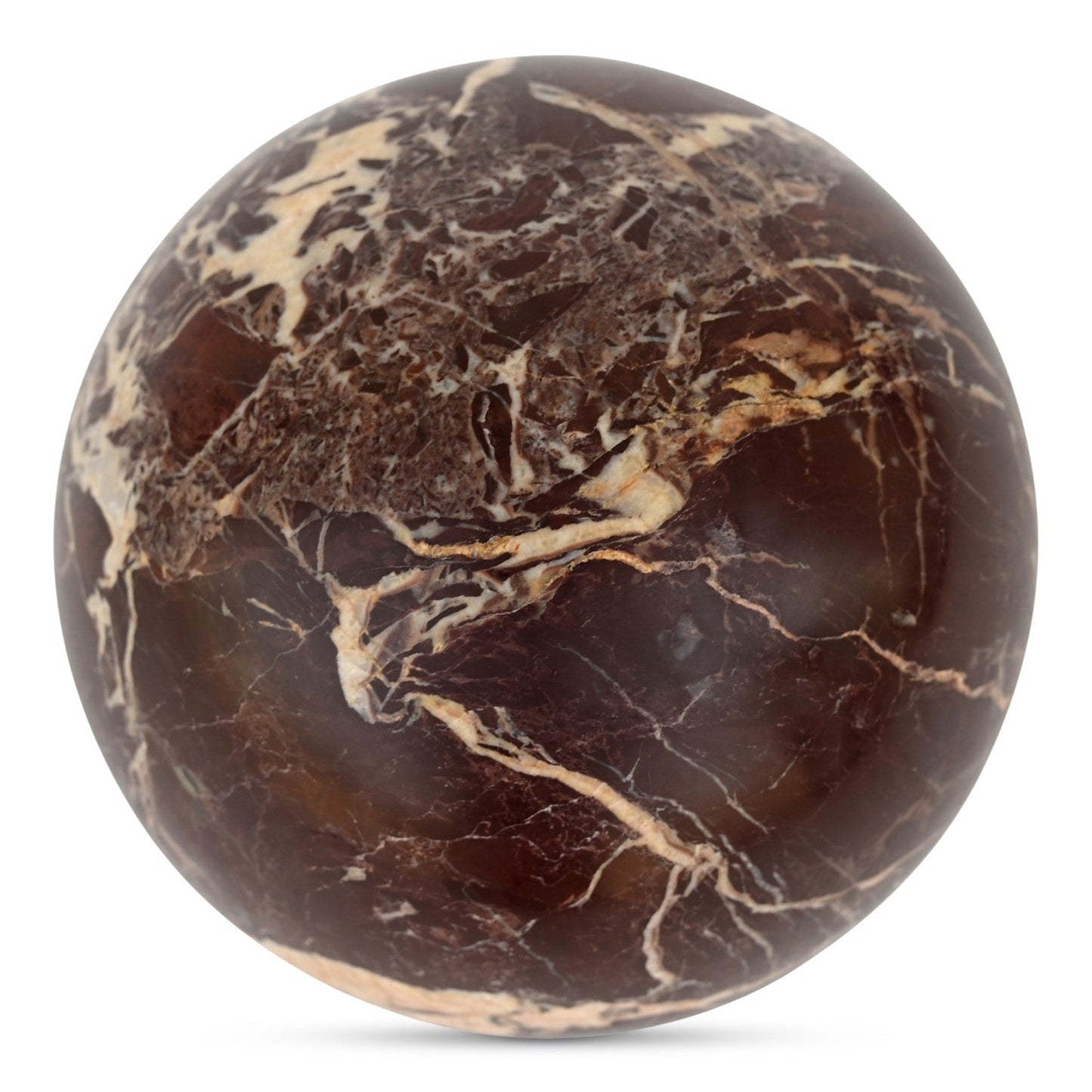 Odessa Sphere Tabletop Accent Red Levanto Marble 4