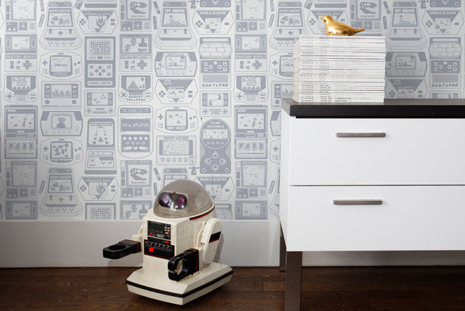 Sample Gameland Wallpaper in Glimmer design by Aimee Wilder