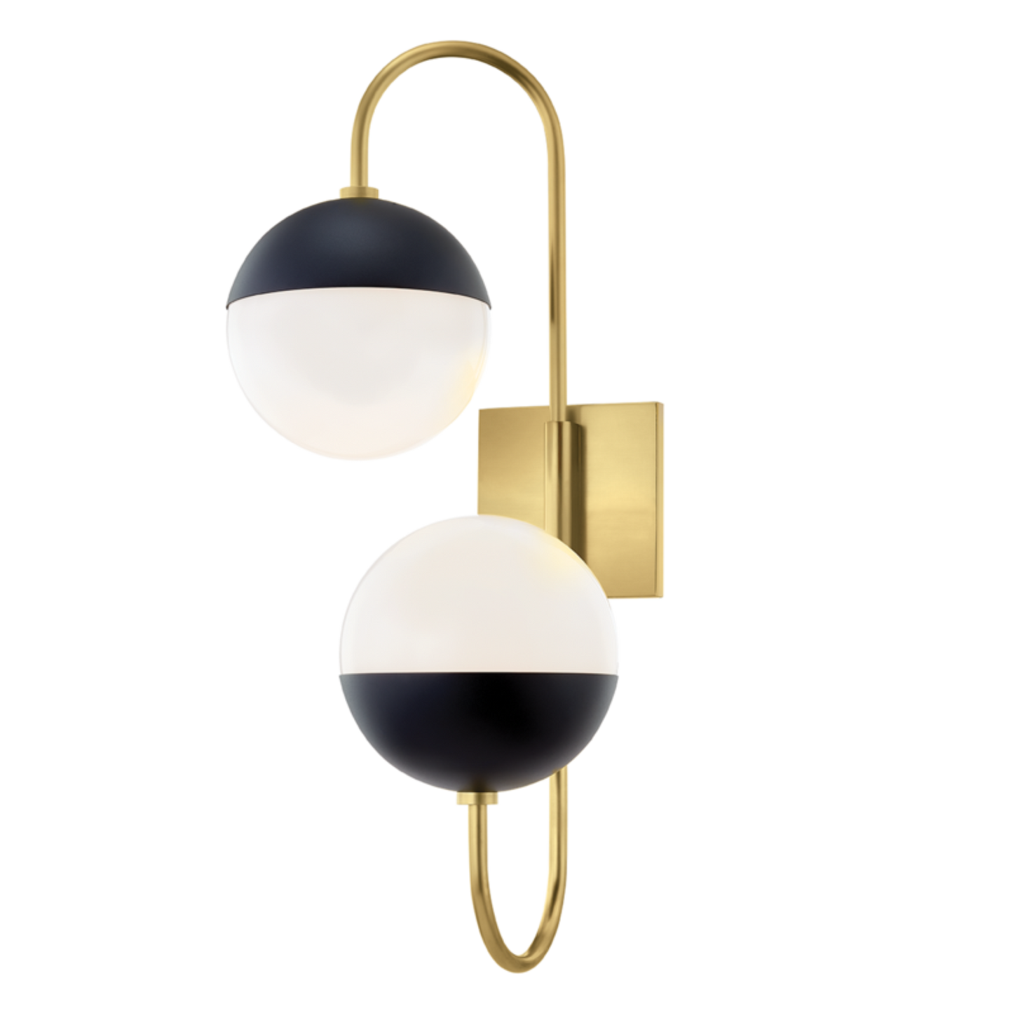 renee 2 light wall sconce by mitzi h344102a agb bk 3