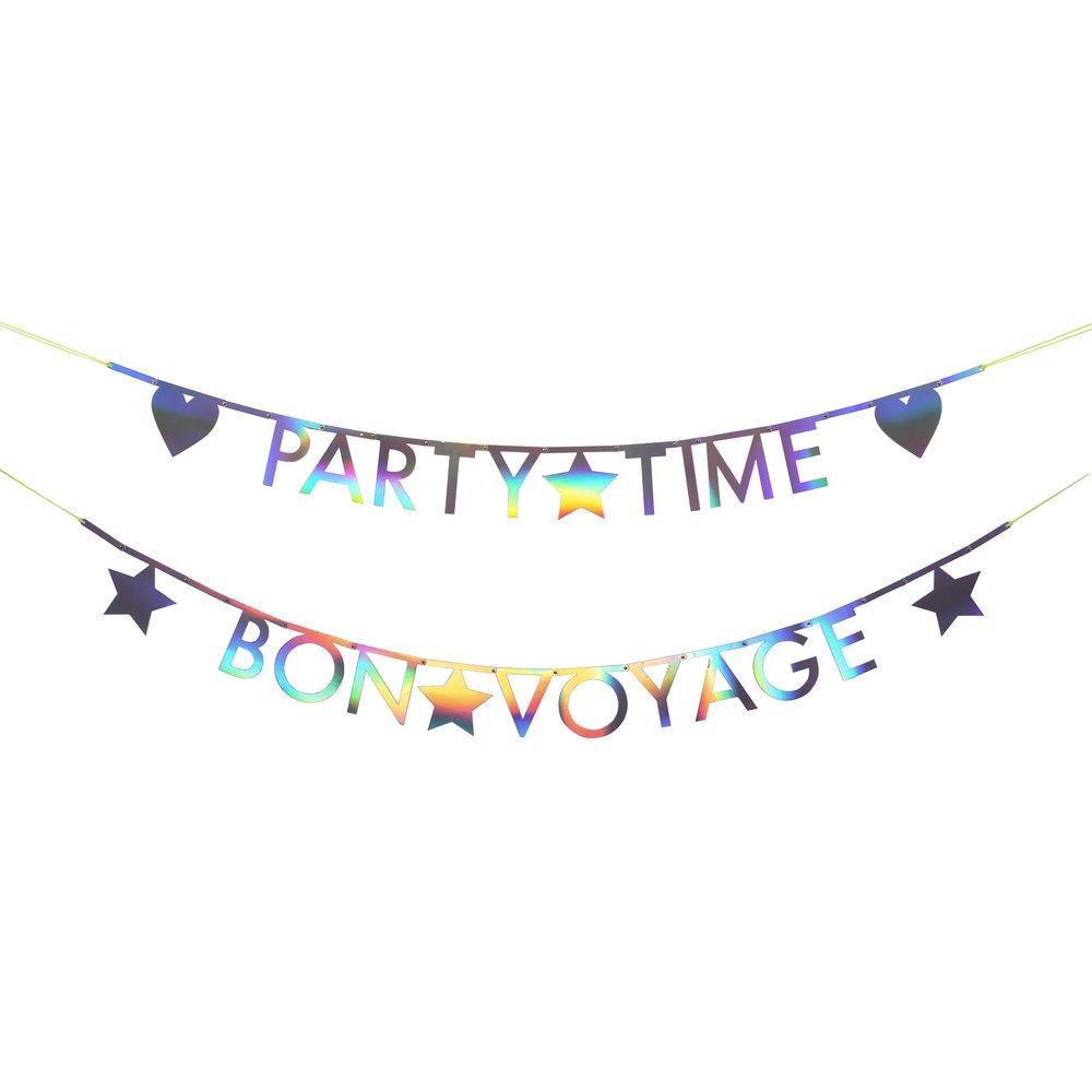 silver holographic letter garland kit by meri meri 1