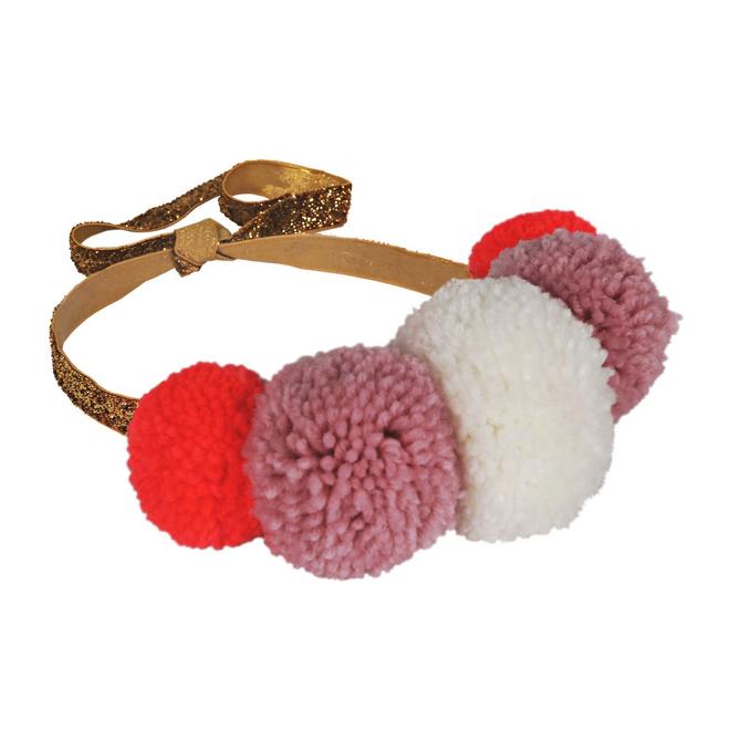 pink pompom crown by meri meri 1