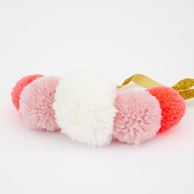 pink pompom crown by meri meri 4