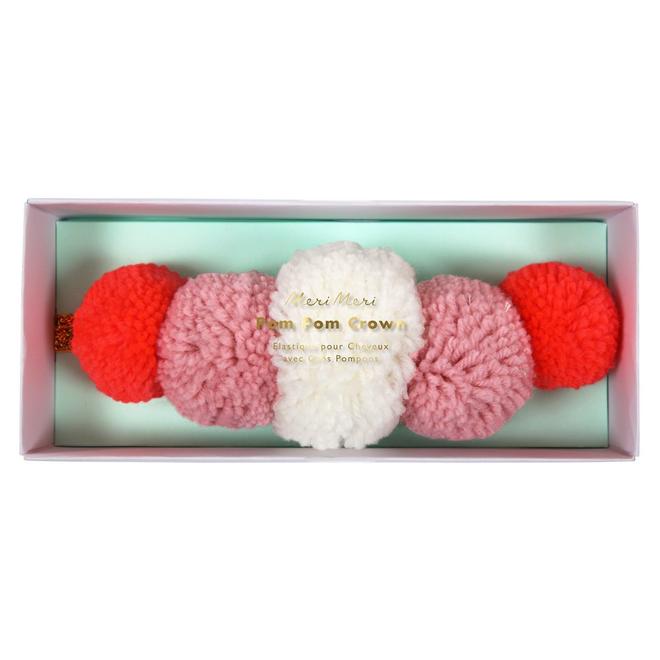pink pompom crown by meri meri 6