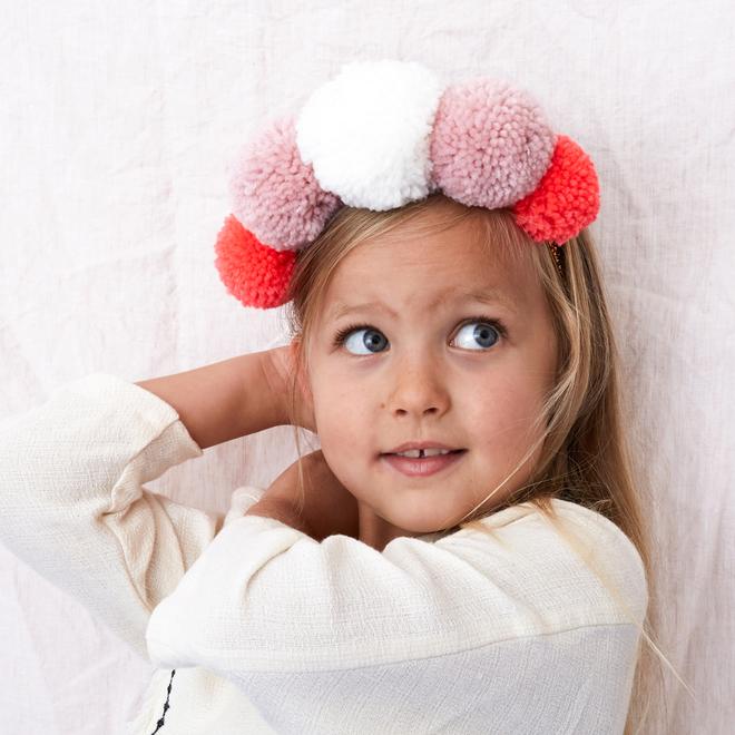 pink pompom crown by meri meri 7