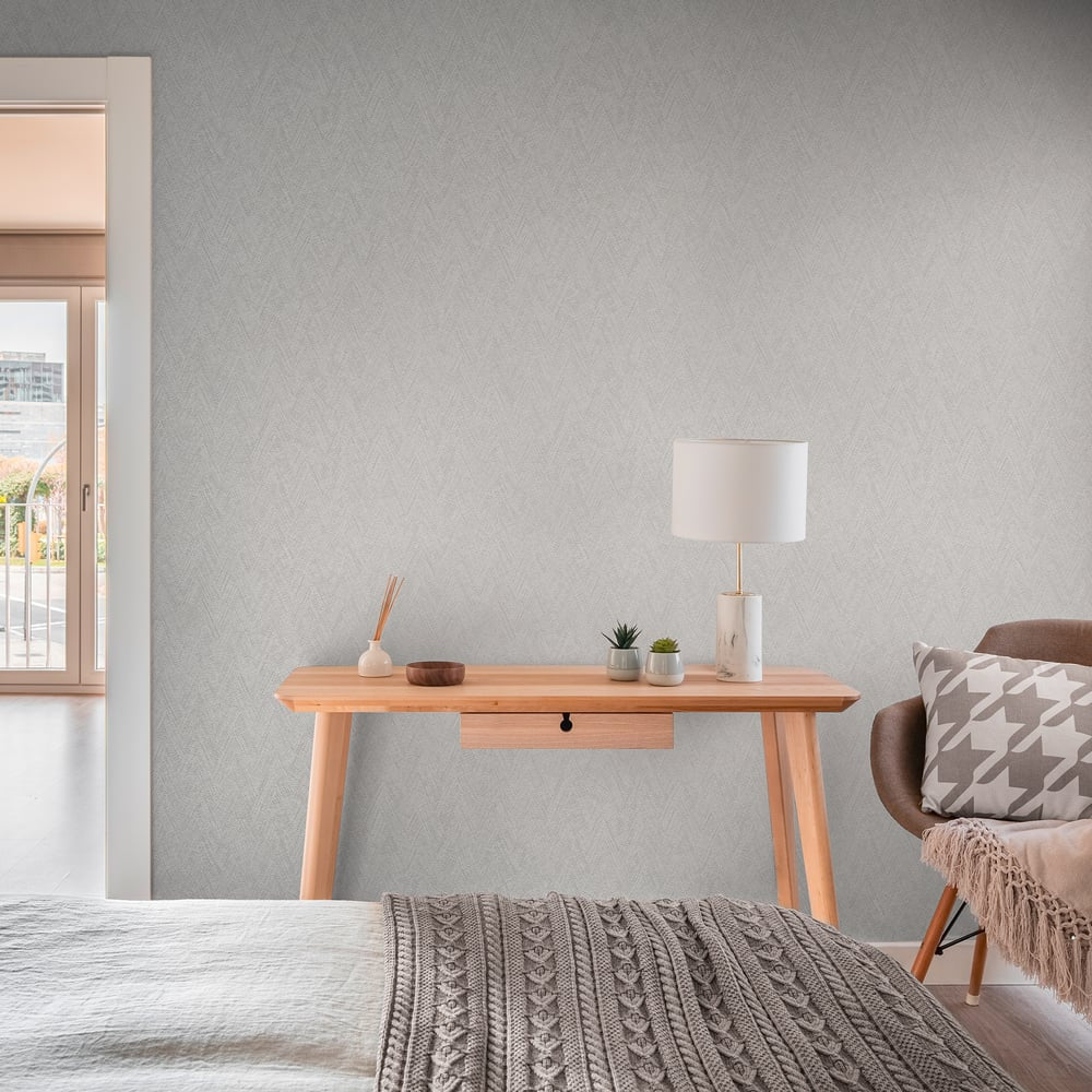 Hygge Home Herringbone Weave Motif In Silver Grey Galerie Wallcoverings Gg82128 4