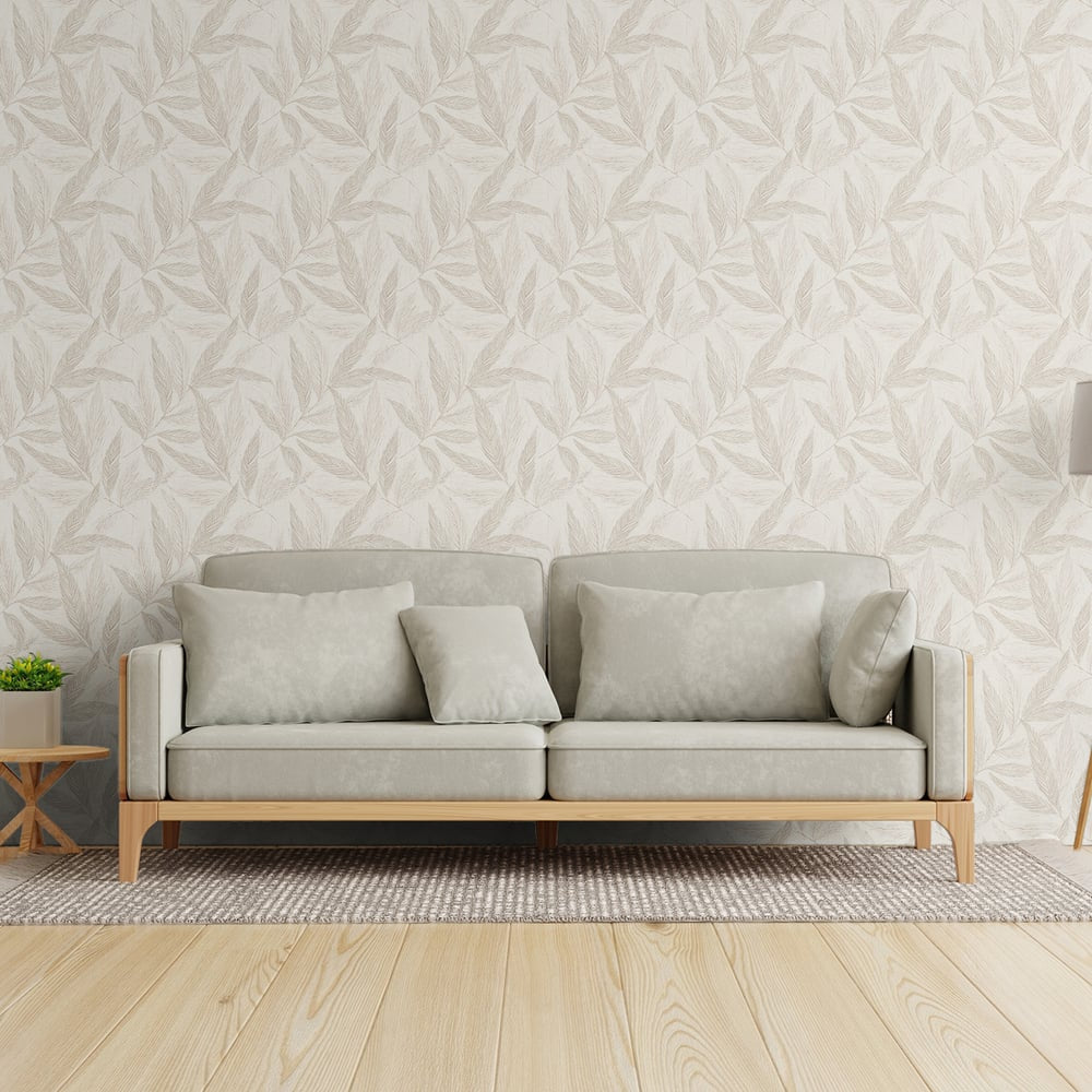 Hygge Home Fern Weave Motif In Beige Galerie Wallcoverings Gg82147 3