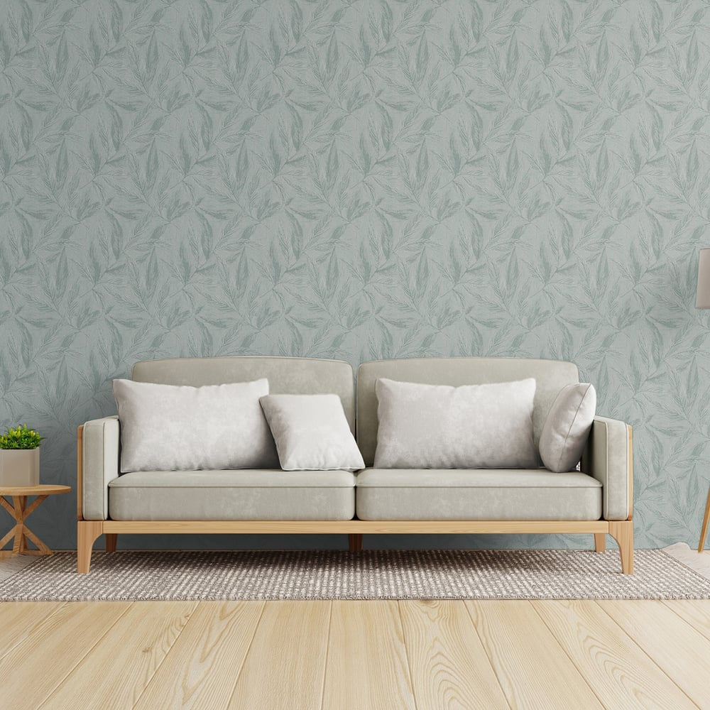 Hygge Home Fern Weave Motif In Green Galerie Wallcoverings Gg82150 3