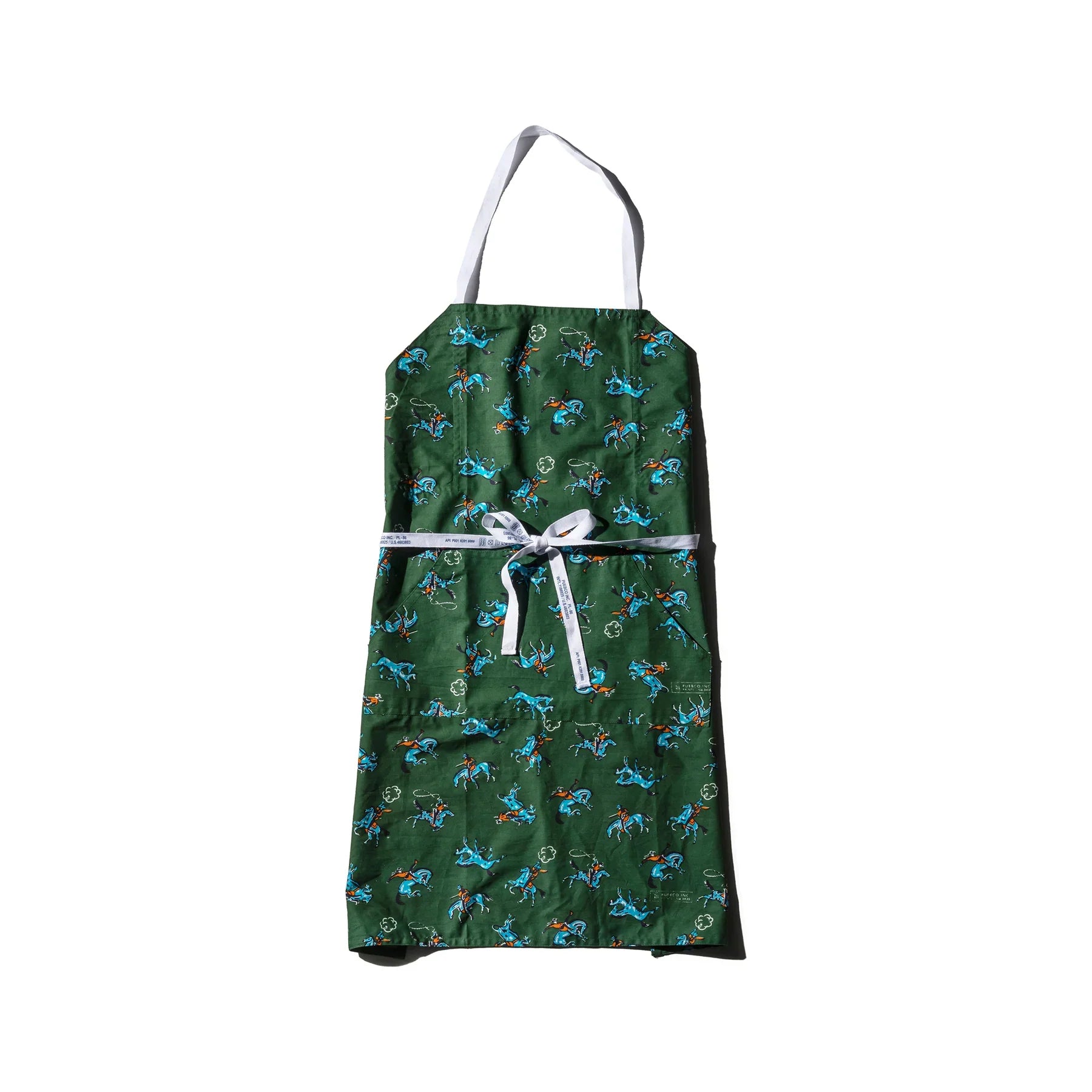 Hand Printed Cowboy Adult Apron