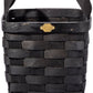 wooden basket black square design by puebco 7