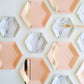 Set of 8 Goddess Blush Hexagon Large Party Plates design by Harlow & Grey
