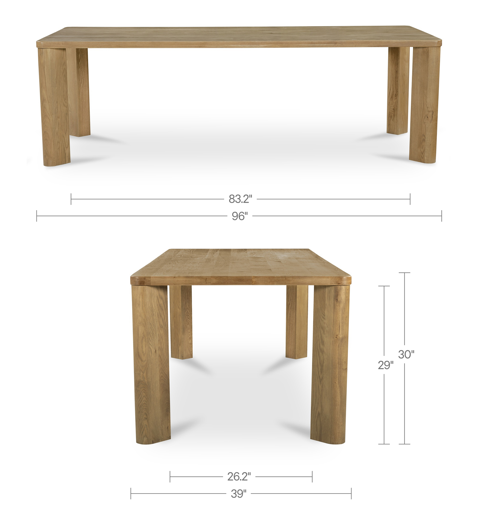 Segment Dining Table Wood Moes Home Collection Mhc Jd 1107 20 0 4
