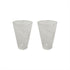 Yuka Groove Glass Set in White 1