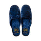 velvet slipper large navy blue design by puebco 1