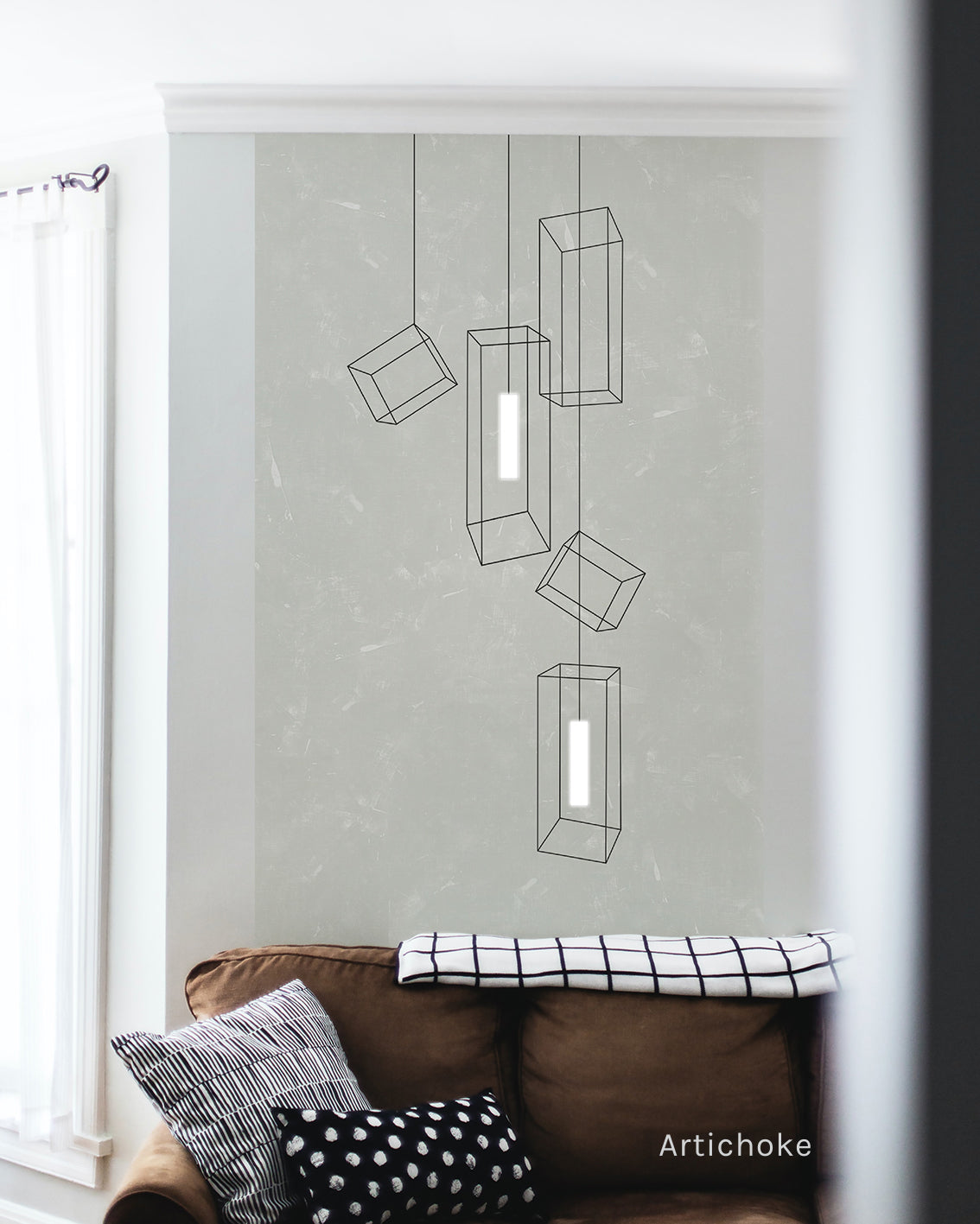 Lanterns LED Wallpaper in Various Colors by Meystyle