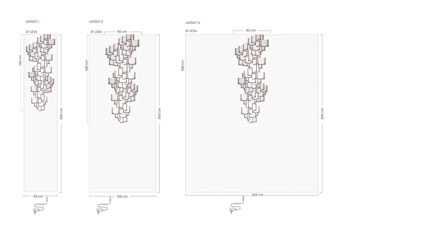 Lattice Systems LED Wallpaper in Various Colors by Meystyle