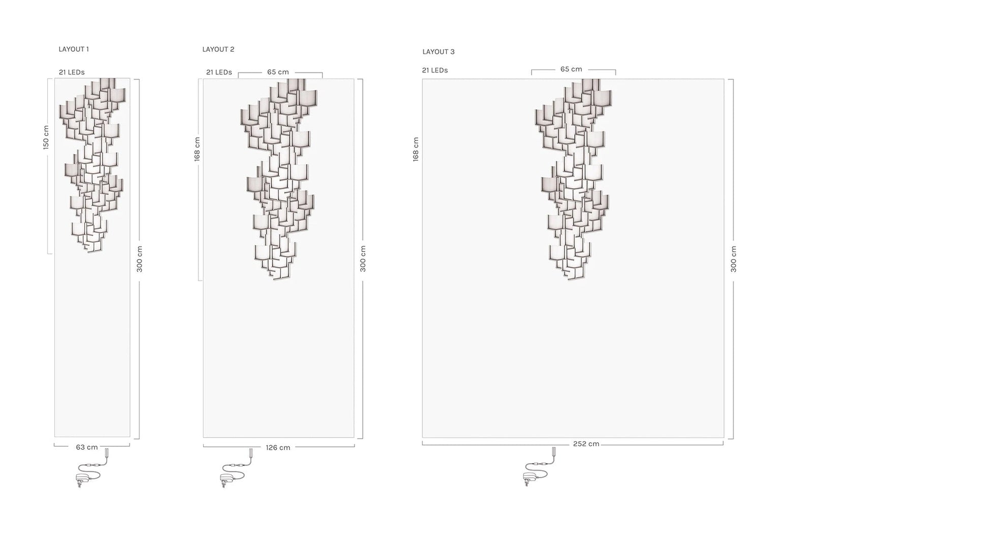 Lattice Systems LED Wallpaper in Various Colors by Meystyle