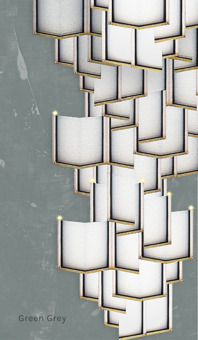 Lattice Systems LED Wallpaper in Various Colors by Meystyle