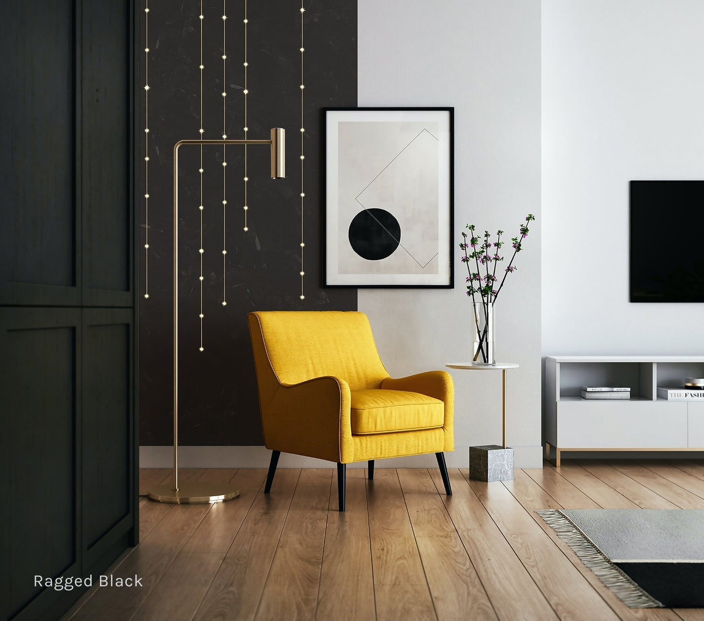 Light Lines LED Wallpaper in Various Colors by Meystyle