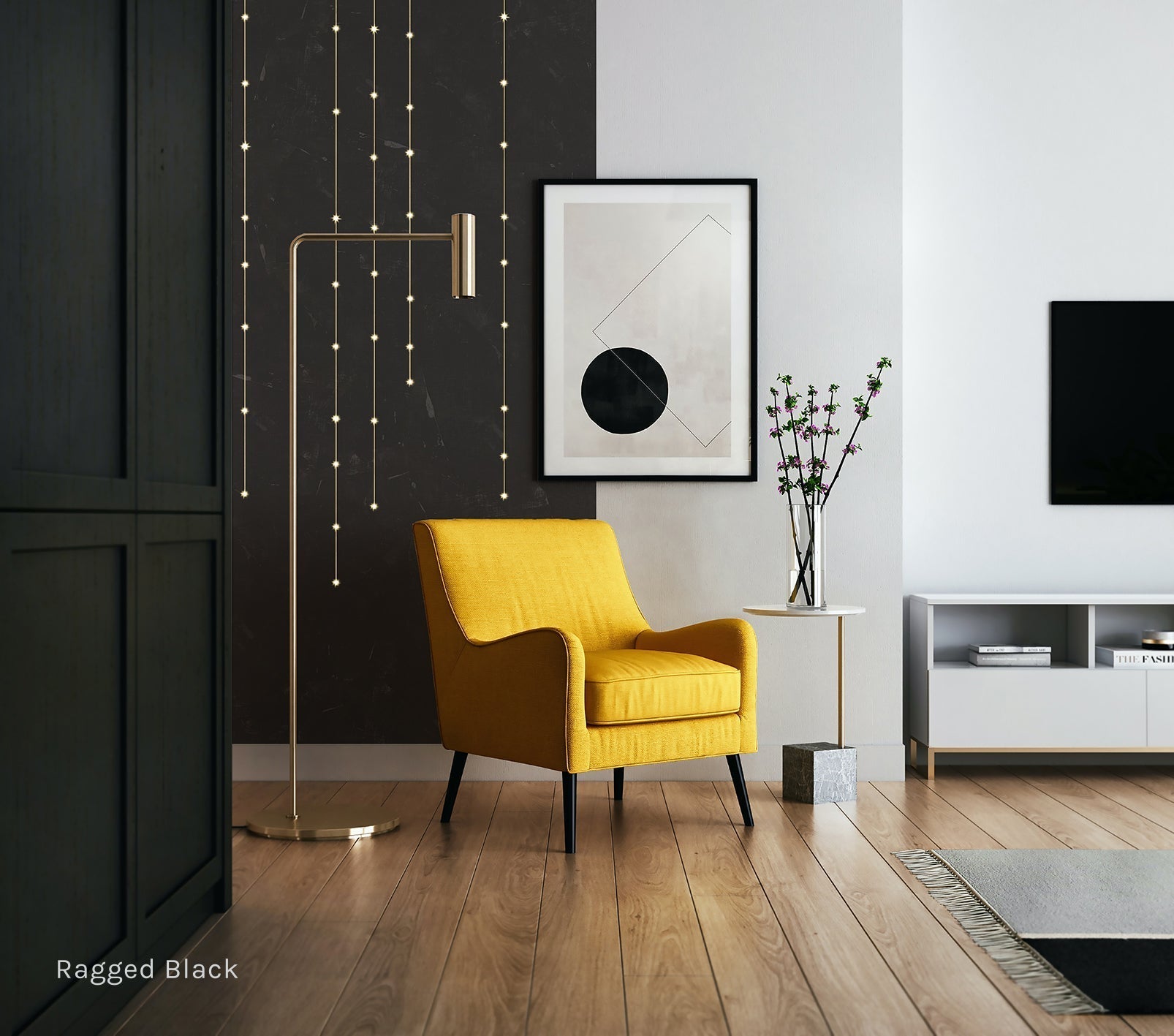 Light Lines LED Wallpaper in Various Colors by Meystyle