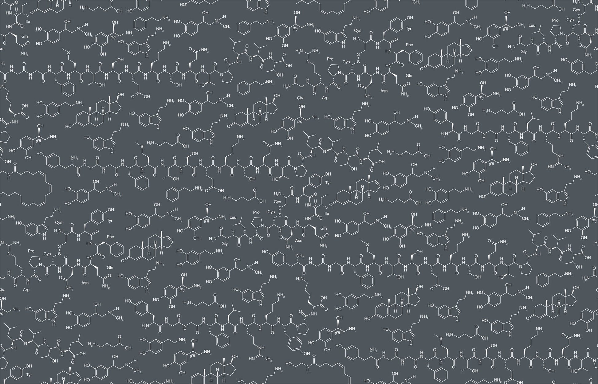 Love Molecules Wallpaper in Chalk design by Aimee Wilder