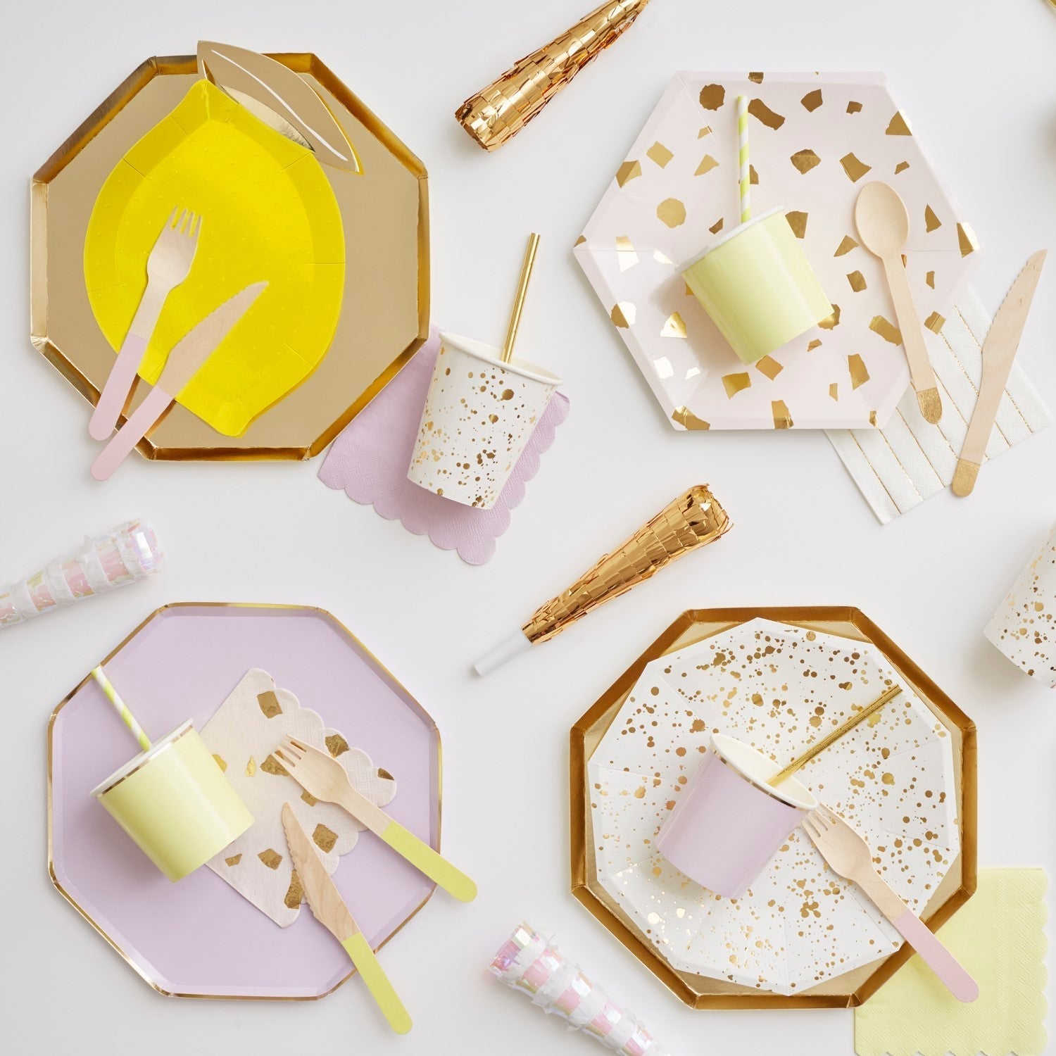 pale yellow partyware by meri meri mm 181441 8