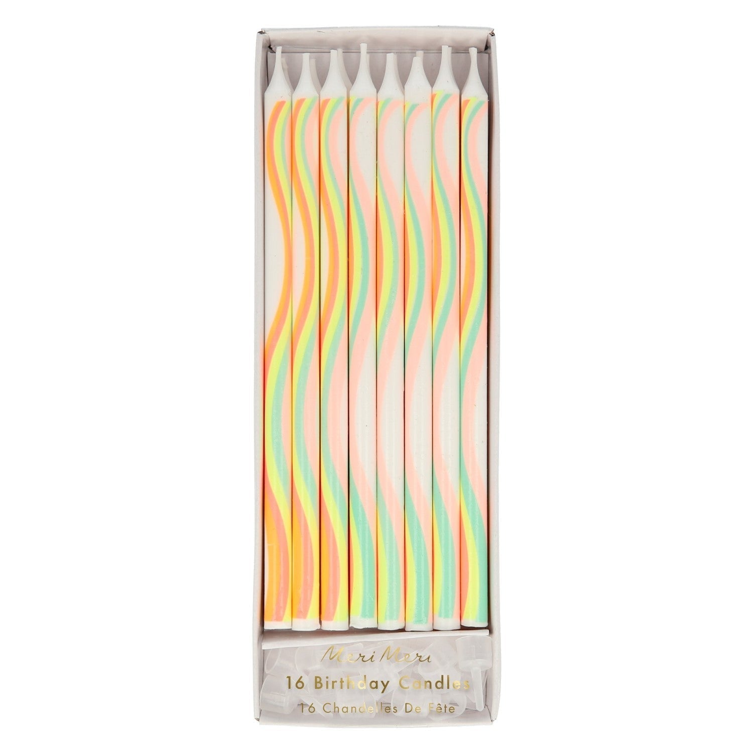 rainbow pattern candles by meri meri mm 215983 1