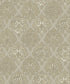 Sample Modern Damask Mottled Wallpaper in Gold/Bronze