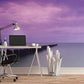 Pier Purple Wall Mural from the Atmosphere Collection by Galerie Wallcoverings