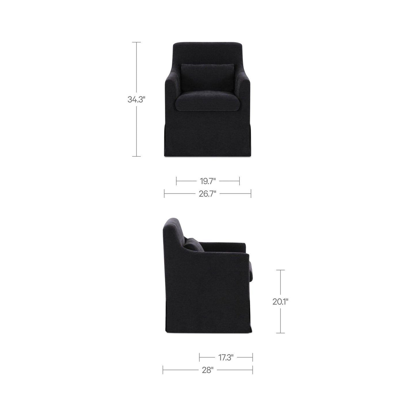 Lydia Slipcover Dining Chair Moes Home Collection Mhc Oa 1051 02 3