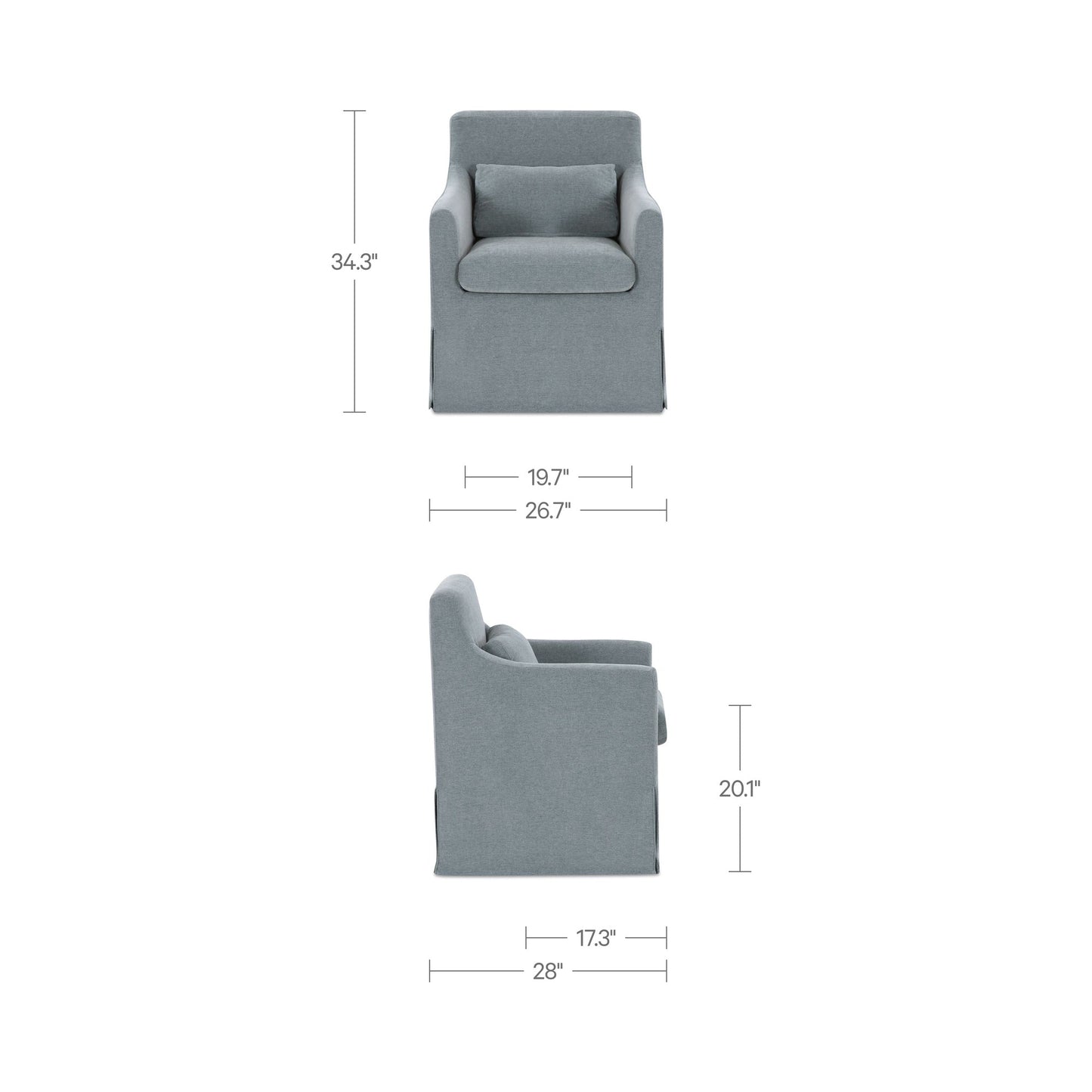 Lydia Slipcover Dining Chair Moes Home Collection Mhc Oa 1051 02 4