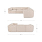 Matina Classic L Modular Sectional Moes Home Collection Mhc Oa 1108 34 3