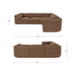 Matina Classic L Modular Sectional Moes Home Collection Mhc Oa 1108 34 4