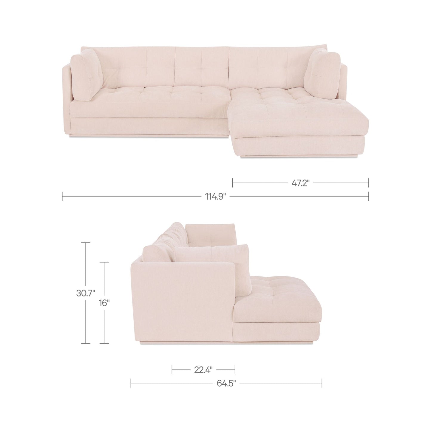 Mischa Sectional Moes Home Collection Mhc Oa 1116 34 L 0 7