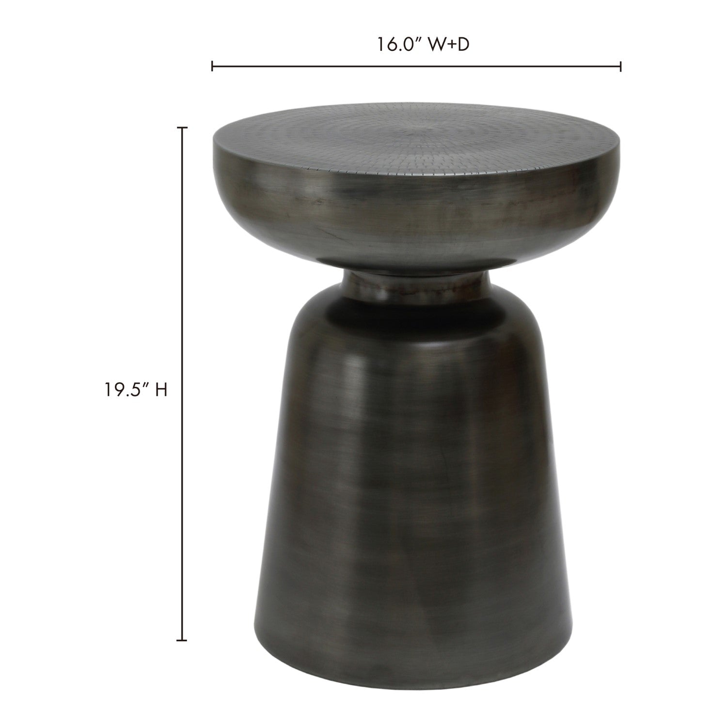 Arthur Accent Table Antique Zinc 13