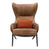 Amos Leather Accent Chair Open Road Brown Leather 1