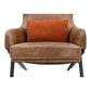 Amos Leather Accent Chair Open Road Brown Leather 5