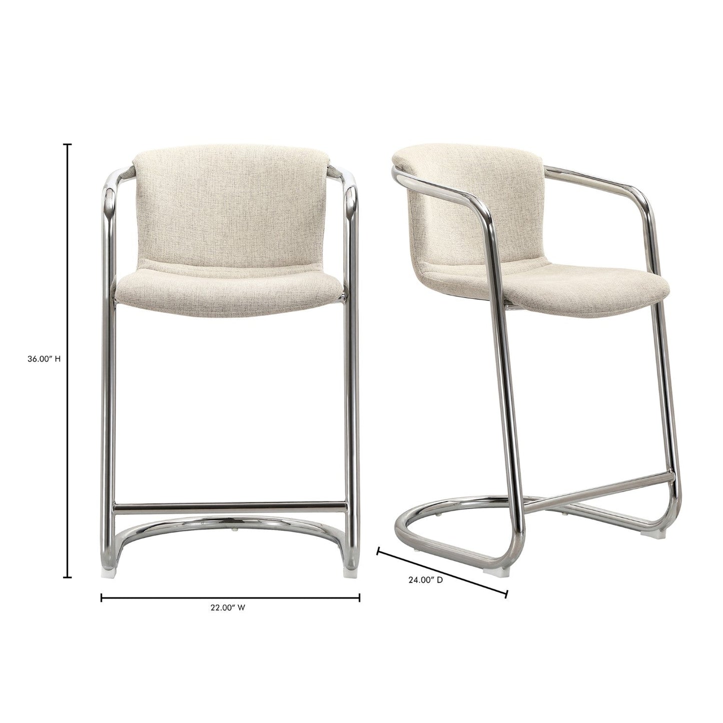 Freeman Blended Cream Counter Stool - Set Of 2 11