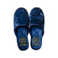 velvet slipper small navy blue design by puebco 1