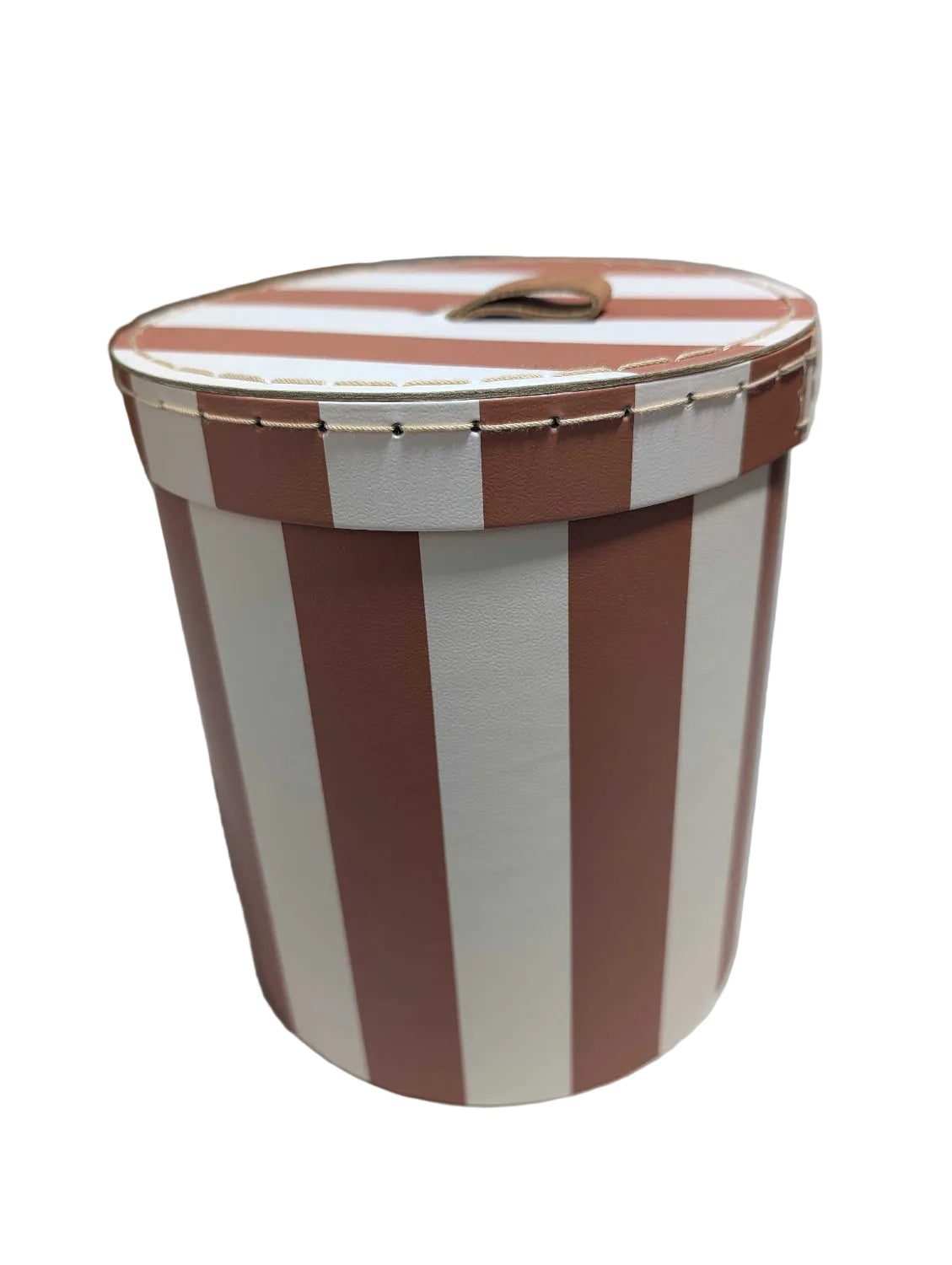 Small Round Storage Box in Stripe