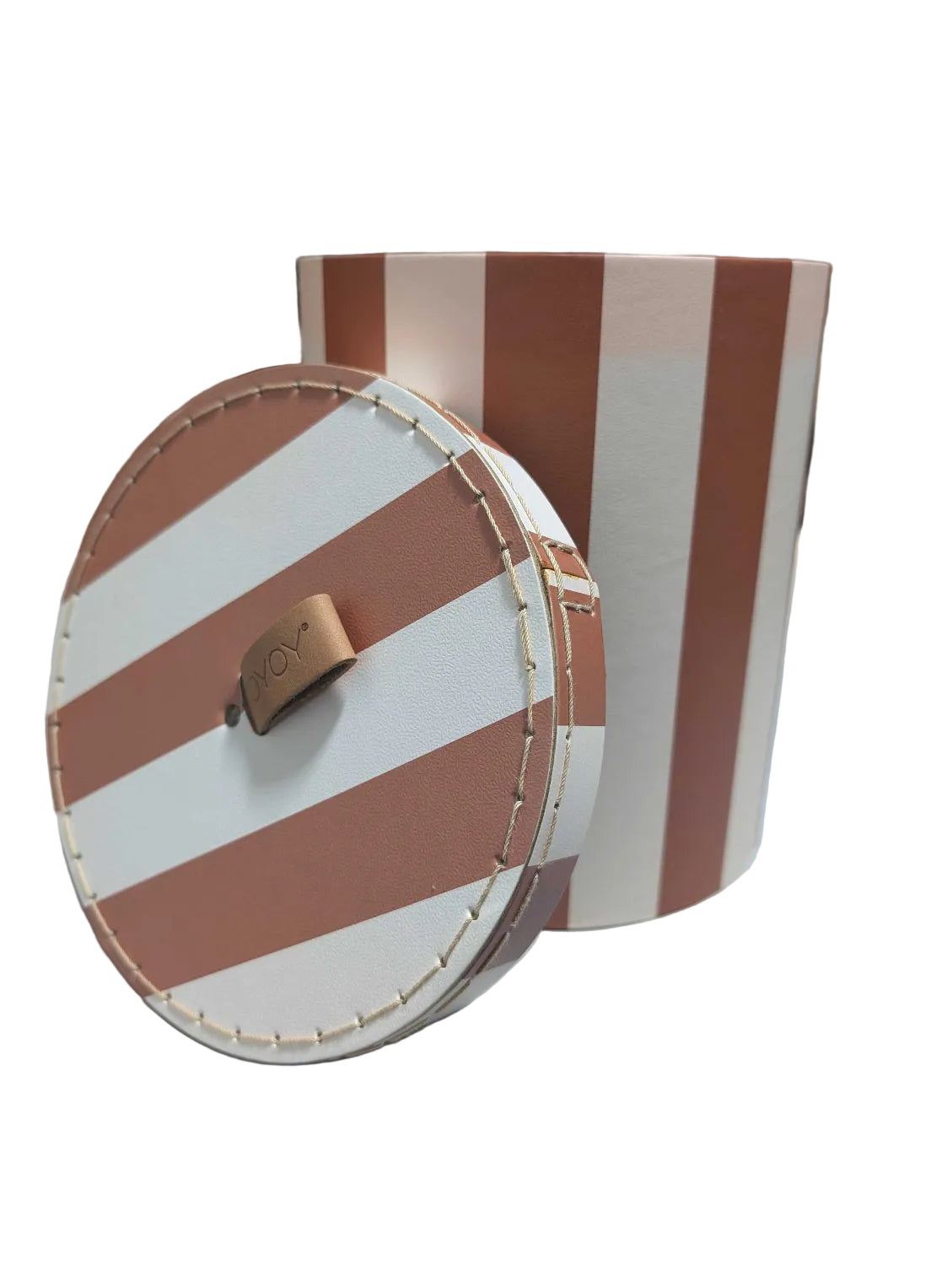 Small Round Storage Box in Stripe