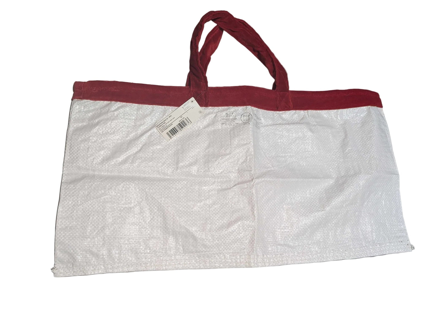 White Bag with Velvet Handle