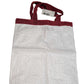 White Bag with Velvet Handle