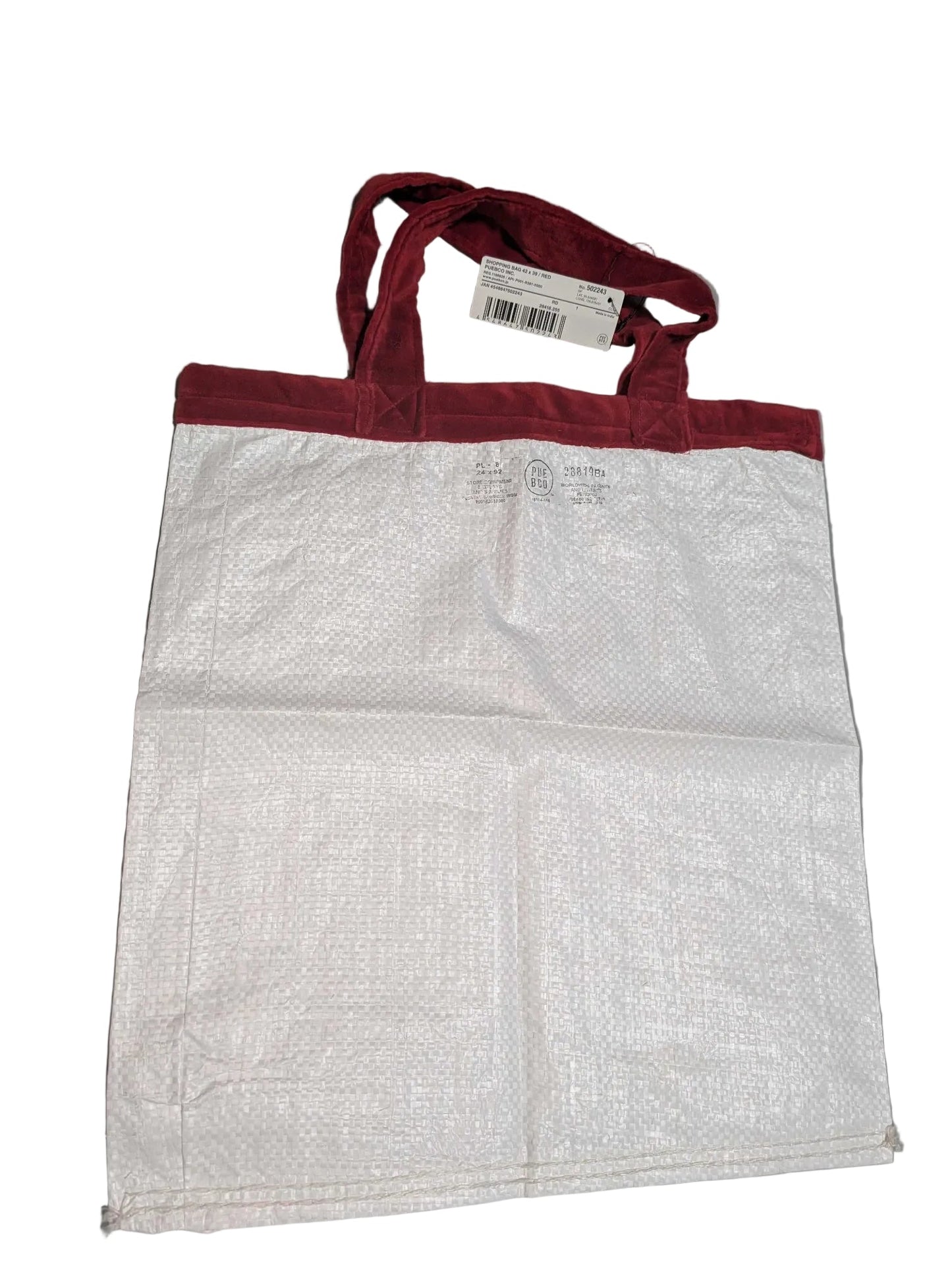 White Bag with Velvet Handle