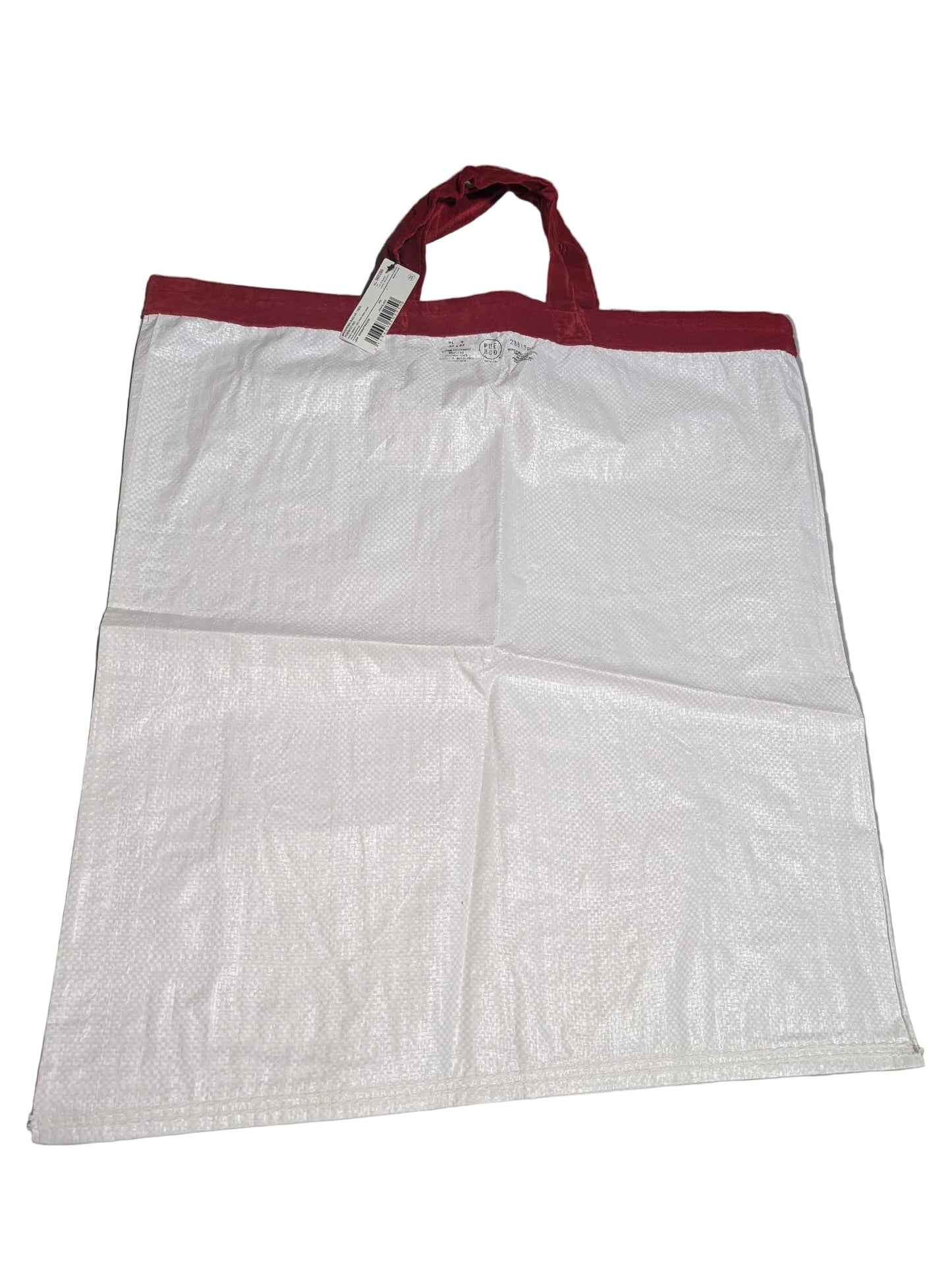 White Bag with Velvet Handle