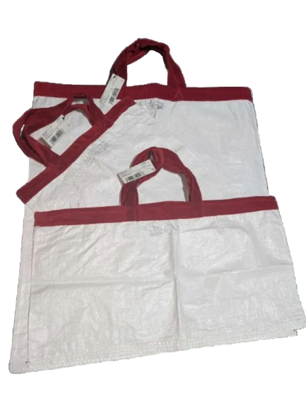 White Bag with Velvet Handle